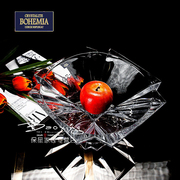 捷克bohemia进口水晶玻璃果盘，干果盘时尚瓜，果盘果斗糖果盘水果盘
