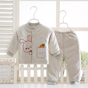 婴儿棉袄春秋薄婴儿衣服儿童，棉衣套装中厚男女宝宝外出保暖棉服