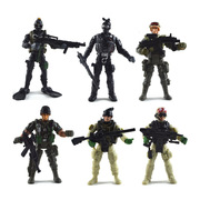 3.75寸特种部队兵人套装模型 关节可动人偶军事打仗士兵军人玩具