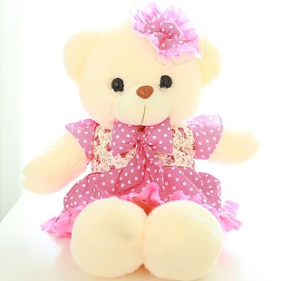 穿裙泰迪熊毛绒玩具熊公仔(熊，公仔)熊猫，抱抱熊布娃娃小熊儿童生日礼物女