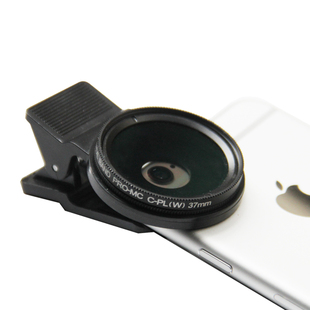 37mm手机镜头夹子旋接37mm广角微距鱼眼星光，cpl手机支架夹子