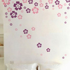 双色樱花幼儿园装饰玻璃贴纸贴画卧室壁贴花卉床头可移除平面墙贴