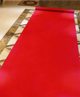 一次性大红色展会地毯2米3米宽幅地板保护舞台装饰红地毯