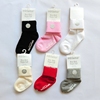 外贸纯棉无缝对目宝宝袜，0-3岁春夏高筒婴儿，全棉松口点胶儿童袜子