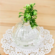 zakka杂货 木塞玻璃花瓶 南瓜瓶 插花瓶 水培花器 玻璃水培花瓶