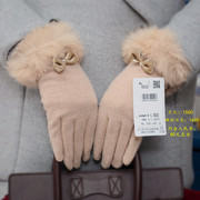 秋冬针织兔羊毛手套 女 保暖防寒 日系 真兔毛口手套