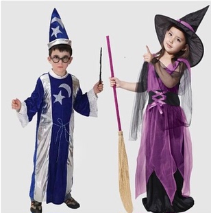 万圣节儿童表演服装 男女孩角色扮演哈利波特巫师cosplay魔法师套