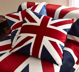 美英国旗天鹅绒抱枕靠垫带芯米字旗英伦复古沙发方枕靠垫
