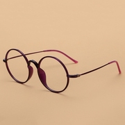 复古眼镜框女韩版潮大脸全框近视圆形眼镜女配眼镜架个性紫色