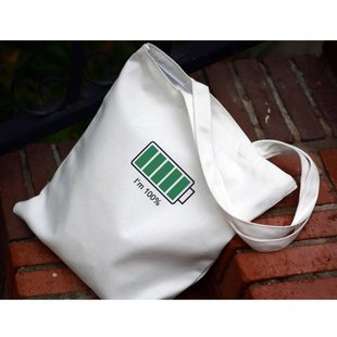 韩国简约字母原创小清新帆布袋，女包文艺环保购物袋单肩帆布包大包