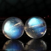 保真纯天然7a级灰月光石蓝月光石，散珠彩光珠子冰种玉石配珠圆润