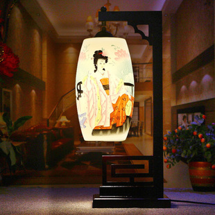 中式古典景德镇陶瓷灯饰客厅，卧室台灯卧室，床头欧式装饰台灯卧室灯
