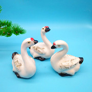 花园装饰品摆件仿真动物白天鹅园林工艺品景观浮水池塘陶瓷白天鹅