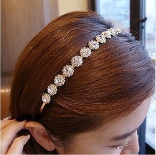 饰品韩国时尚发箍头箍水晶珍珠水钻宽发饰品头饰发卡头扣