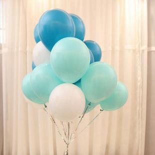 10寸婚礼婚房布置气球儿童生日派对装饰气球蒂芙尼蓝气球balloon
