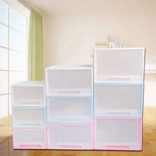 日式塑料收纳箱抽屉式衣柜收纳盒衣物玩具储物箱透明特大号整理箱