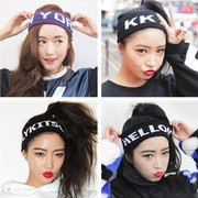 韩国女神运动气质个性夜店kkxx系hello针织，发带发箍头带女士潮人