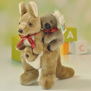 澳大利亚母子袋鼠驼考拉，公仔毛绒玩具澳州可爱玩偶拌手礼生日礼物