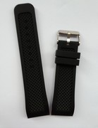 硅胶表带24mm 手表配件 针扣弧度橡胶表带 防水防汗透气高档胶带