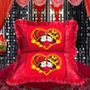 喜庆结婚款十字绣抱枕5D印花卡通情侣枕头套一对卧室沙发靠垫