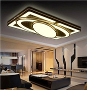 led客厅灯创意现代简约方形铁艺异形灯长方形，卧室吸顶灯灯饰灯具