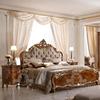 定制别墅法式双人床实木雕花家具彩绘婚床欧式公主床奢华型布艺床