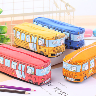 巴士汽车造型笔袋，趣味儿童文具袋