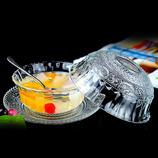 玻璃碗套装 透明小吃碗 冰激凌碗 粥碗 汤碗 糖水碗 鱼翅燕窝碗