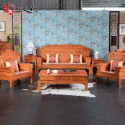 缅甸花梨木家具明清古典中式沙发组合仿古客厅，组合家具lg-j55