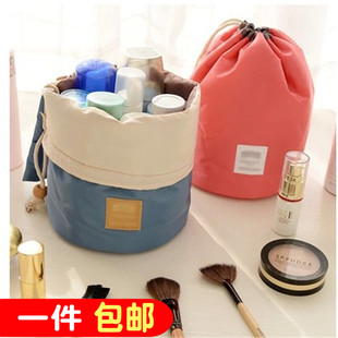 圆筒式大容量，旅行洗漱包旅游女士化妆包，韩国大容量化妆袋