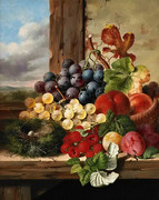 精准印花法国dmc十字绣，世界名画油画静物水果，桃子与葡萄