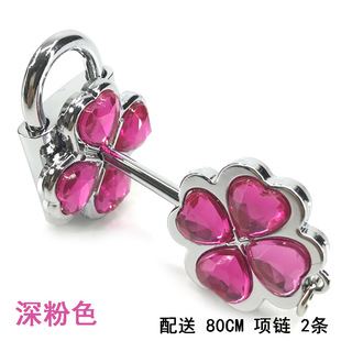 动漫粉红守护甜心锁+匙可打开同心锁情侣吊坠项链 2件套装礼物