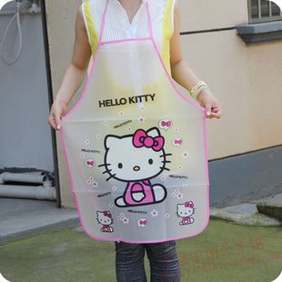 韩版家居厨房用品hellokitty防水防污创意围裙，时尚棉布成人围裙