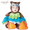 万圣节演出服装宝宝摄影造型衣婴幼儿园动物连体衣猫头鹰