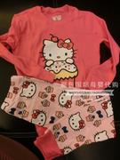 香港 HelloKitty儿童卡通睡衣家居服套装女童纯棉质量超好