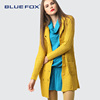 bluefox欧洲站2018秋冬女装重工定制双排，扣针织衫中长款外套