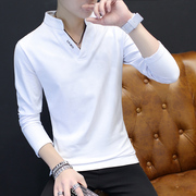 男士长袖T恤秋季薄款长衫韩式成熟男装秋衣潮男潮流韩版学生体恤