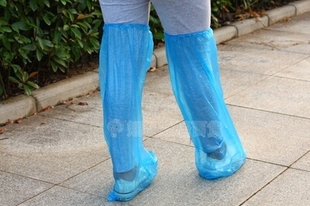 一次性t长筒鞋套雨天塑料高筒，腿套高腰靴套防尘防水防.污保暖脚套