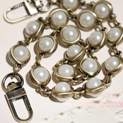 diy配件链条双面珍珠，复古链条刺绣，宴会包带小包金属链条提手