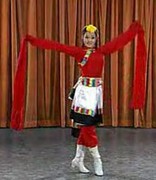 红果果舞台演出服饰民族舞，服装祝福藏族舞蹈服饰
