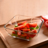 加点乐方形钢化玻璃碗透明水果盘汤碗泡面碗家用微波炉菜碗沙拉碗