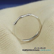 集泰竹子竹节s925纯银，戒指女森系个性关节，极细指环简约小指尾戒