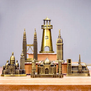 地标建筑模型金属模型埃菲尔铁塔大本钟自由女神东方明珠礼物