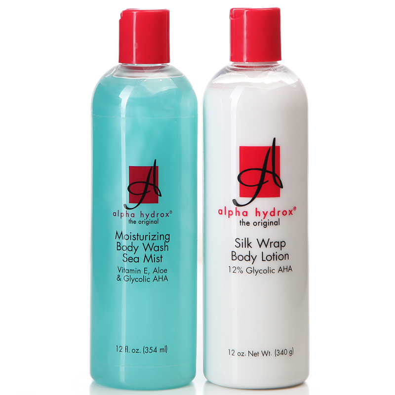 Alpha Hydrox AHA果酸沐浴露+果酸身体乳去鸡