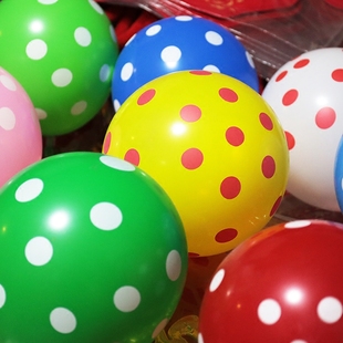 特厚12寸加厚大2.8克气球带点波点圆点气球彩色糖果色生日宴布景