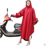 雨披电动车单人男女式骑行雨披长袖雨衣成人自行车大帽檐雨衣加厚