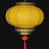 圆形防羊皮防水灯笼现代中式吊灯仿古灯笼大红装饰灯笼复古典