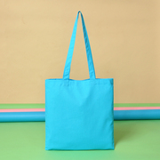 欧美品牌特制 小清新 天蓝色 简约 棉 购物袋环保袋 可涂鸦