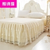 铺床床盖夏季纯色舒适家居蕾丝1.5m1.8m床笠床罩床裙单件床单