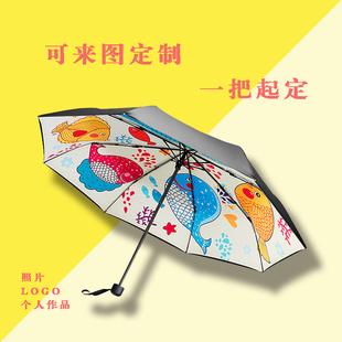 来图DIY个性图片图案LOGO照片动漫遮阳伞定制伞架晴雨伞